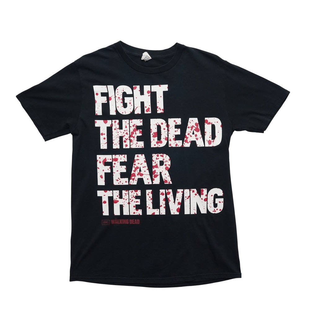 The Walking Dead Graphic T Shirt Mens Medium Black Fight The Dead